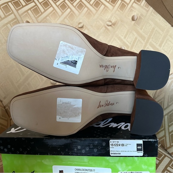 Sam Edelman Chiara Suede Ankle Boot Chestnut Sz 9 New In Box - Picture 8 of 11